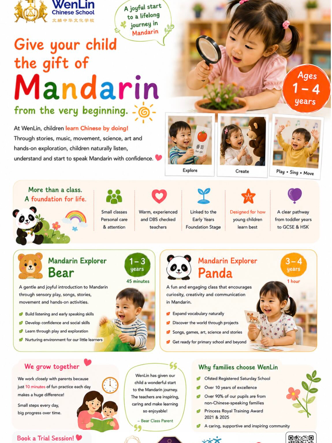 Bear Class | Mandarin Chinese for Toddlers Ages 1–3 at WenLin Chinese School