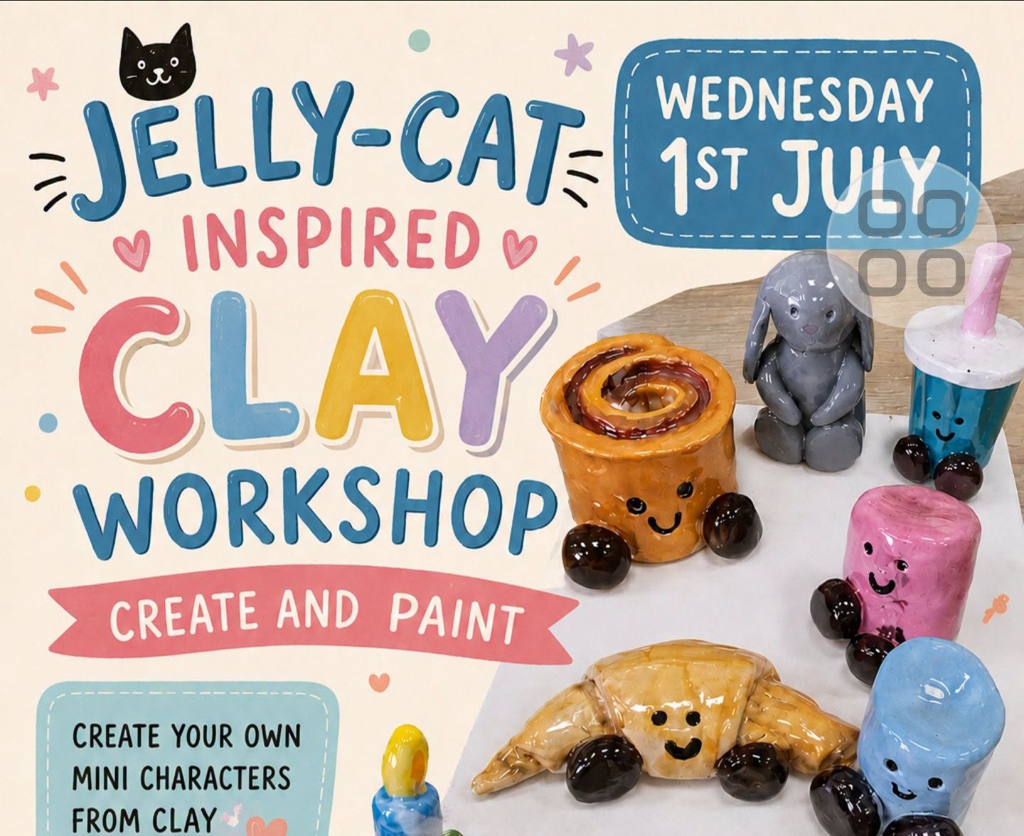 Jelly-Cat inspired Clay Workshop