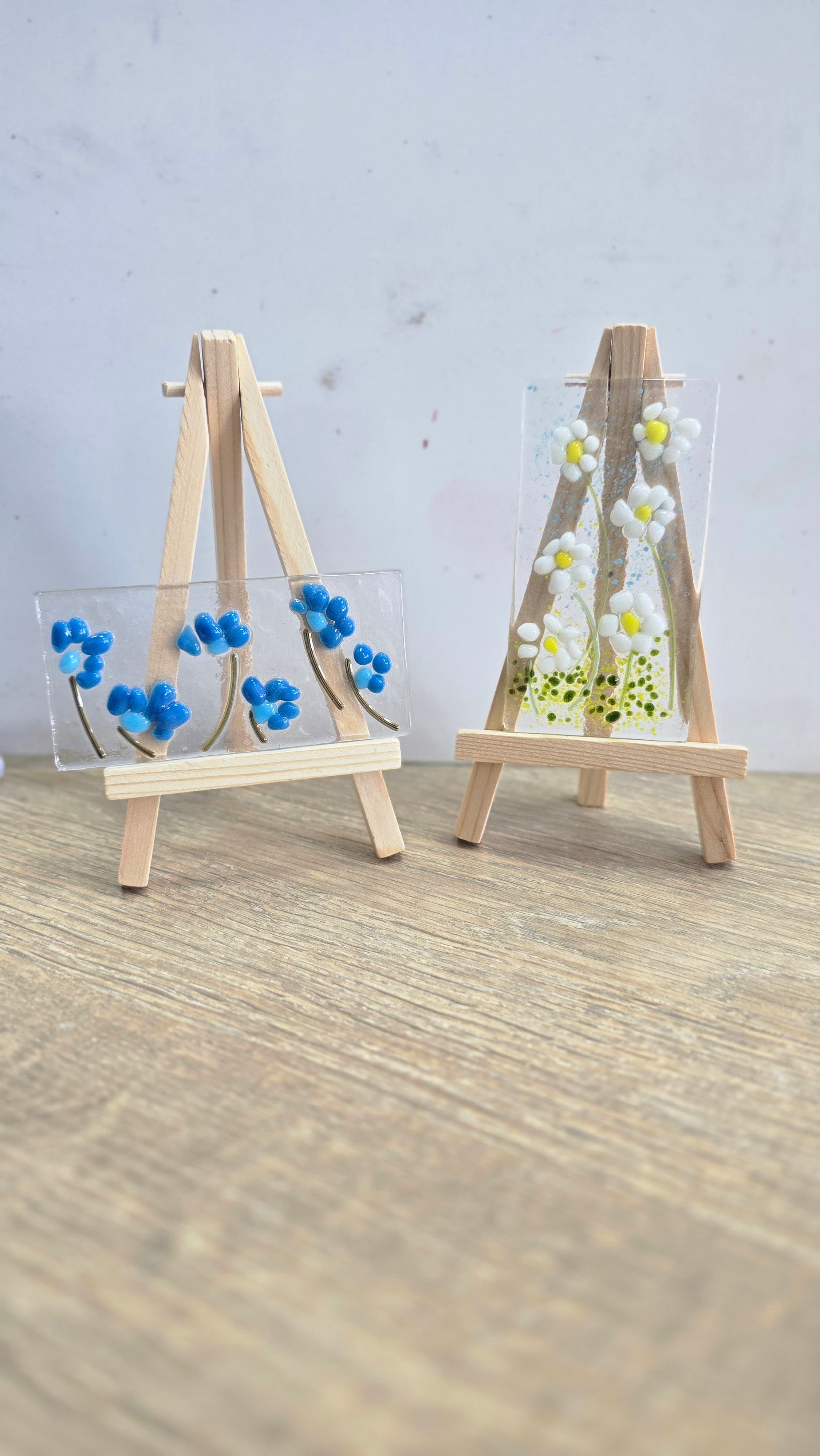 Parent and child glass fusing at The Little Biscuit Pottery Painting Studio