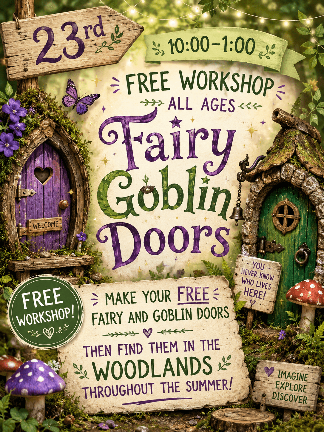 Free Clay Fairy/Goblin Door Making Workshop