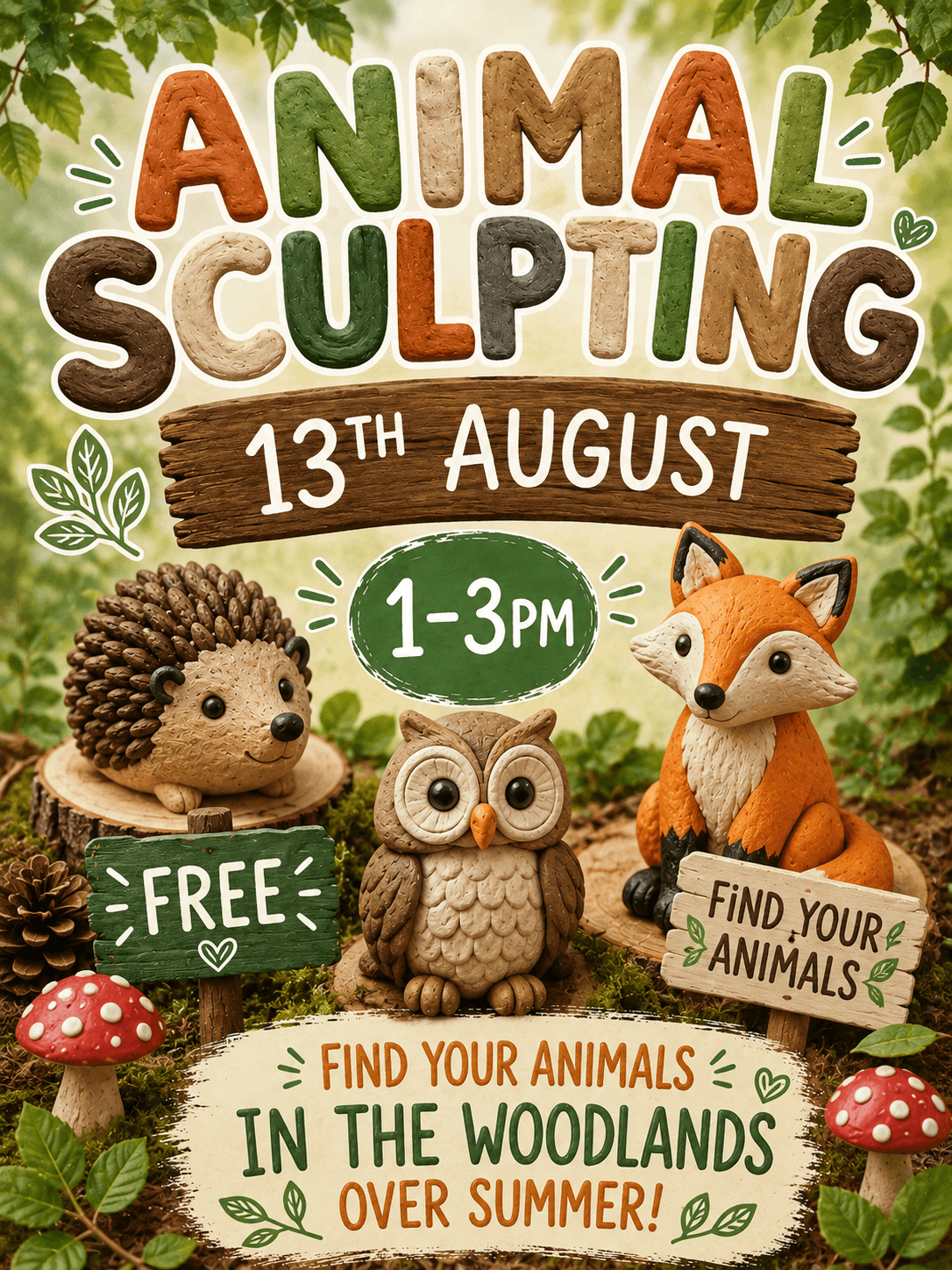 Free Animal Sculpture Workshop